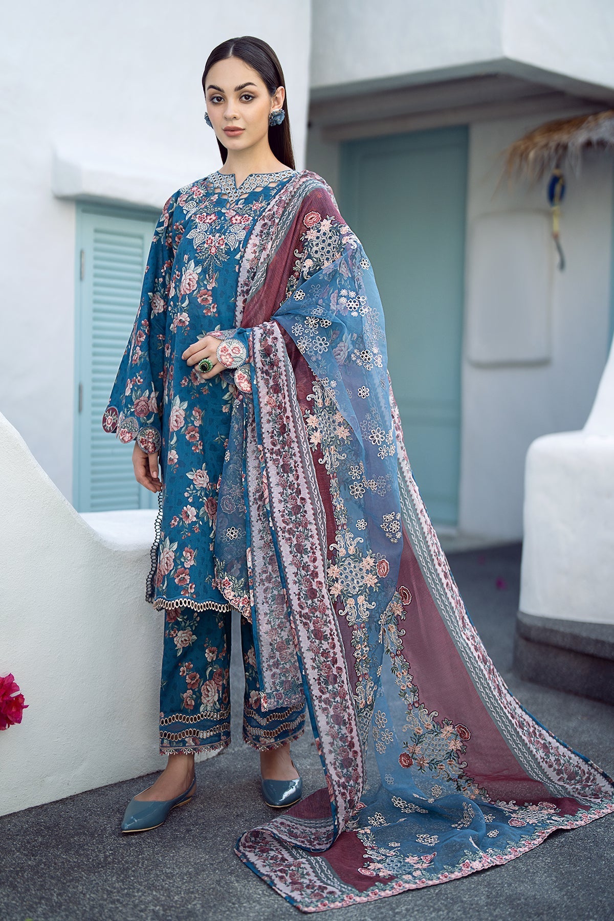 BAROQUE | EMBROIDERED PRINTED LAWN UF-554