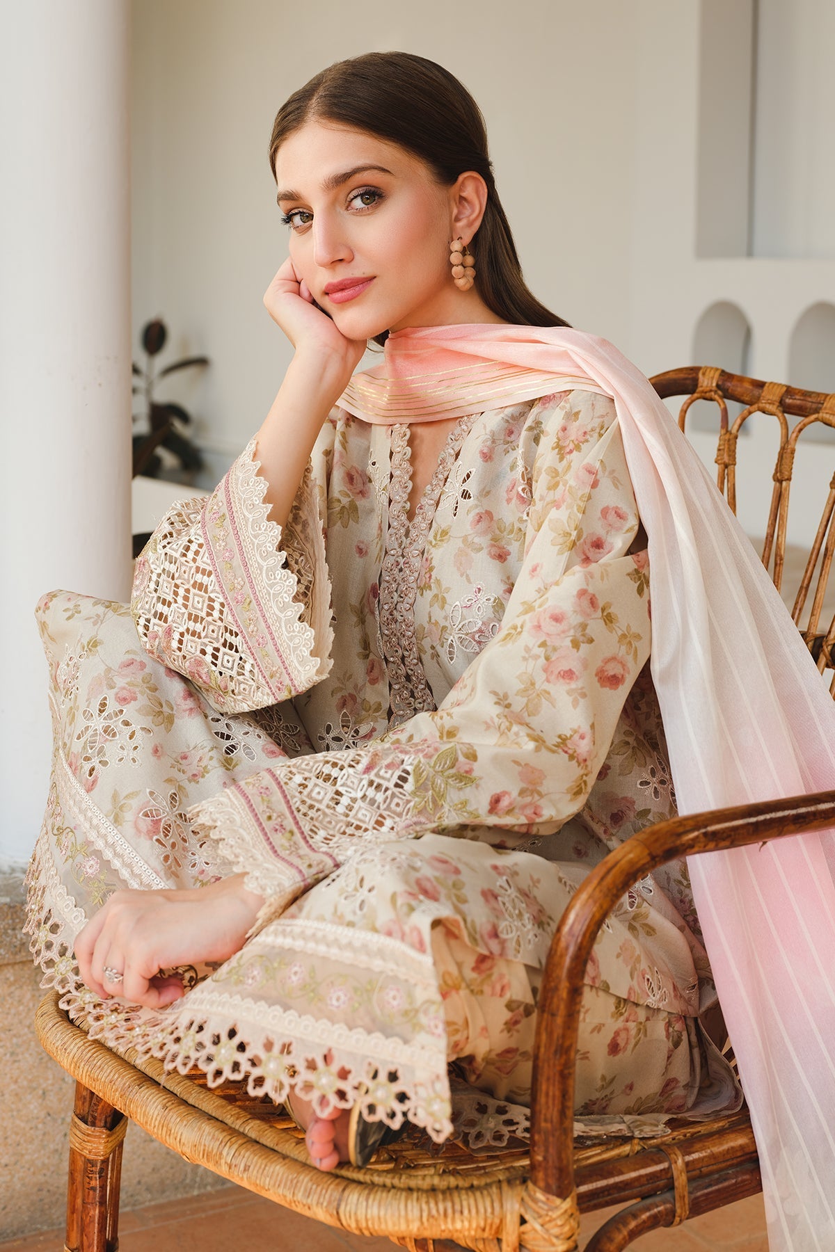 BAROQUE | EMBROIDERED PRINTED LAWN UF-656