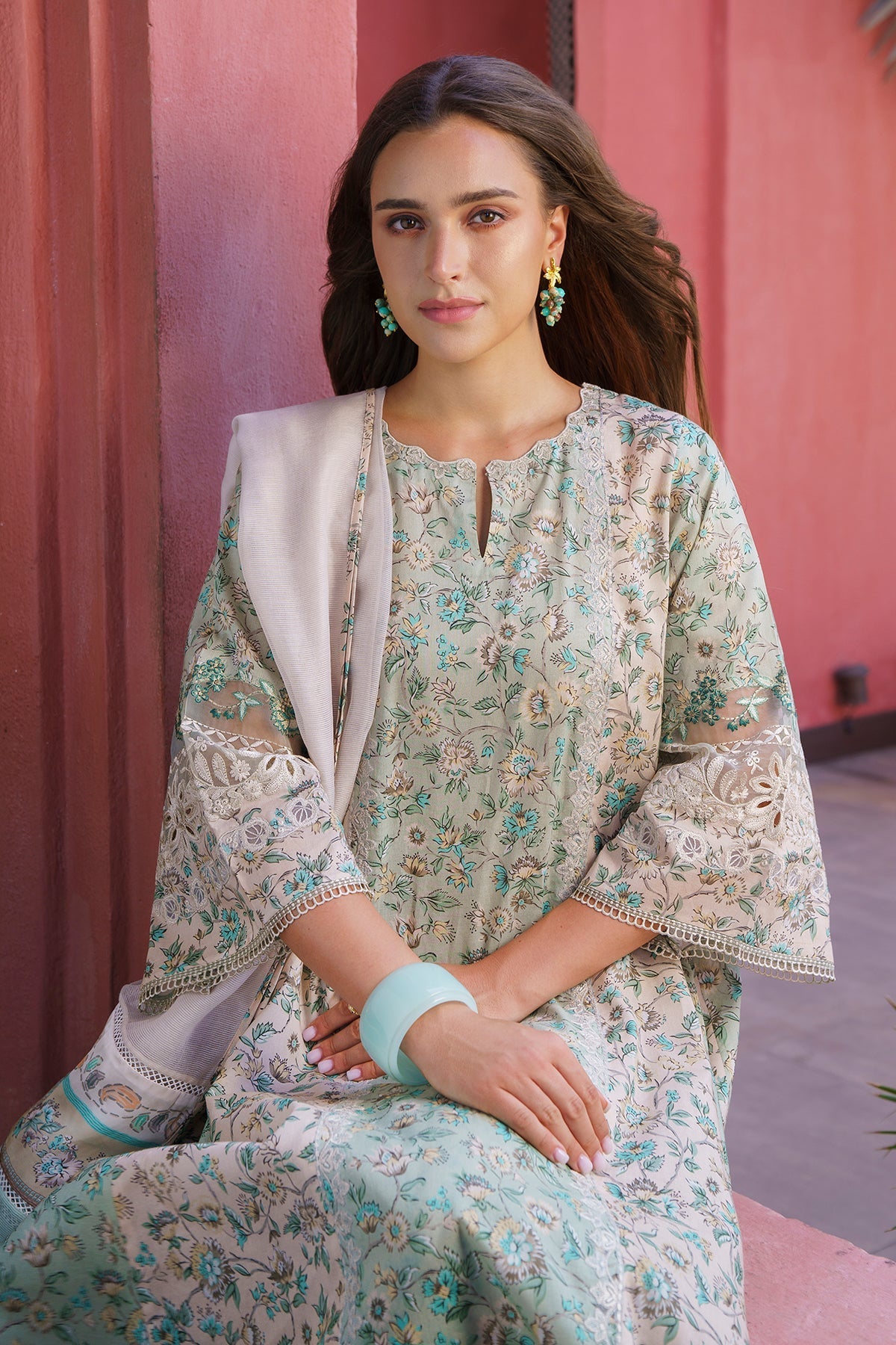 BAROQUE | EMBROIDERED PRINTED LAWN UF-577