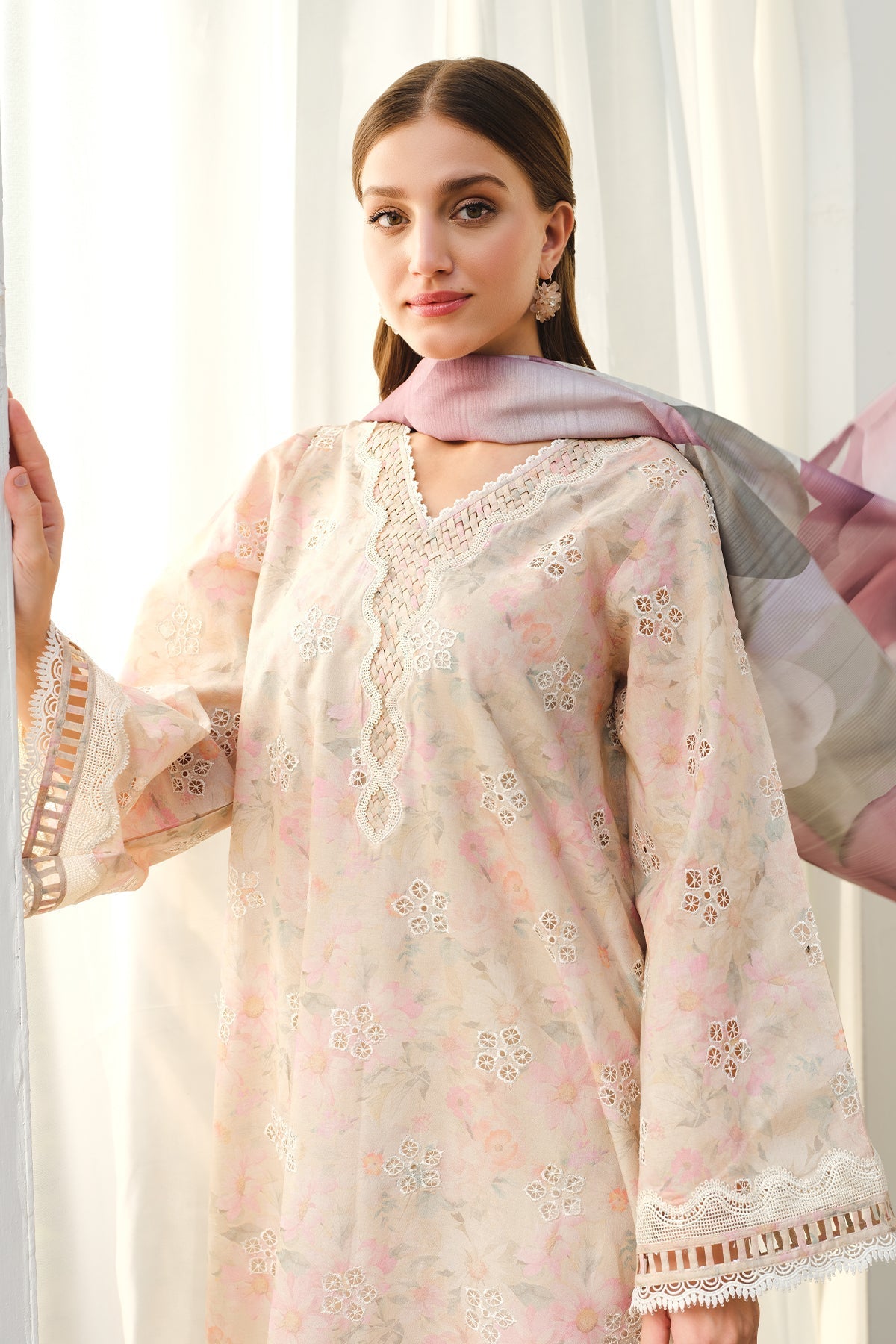 BAROQUE | EMBROIDERED PRINTED LAWN UF-660