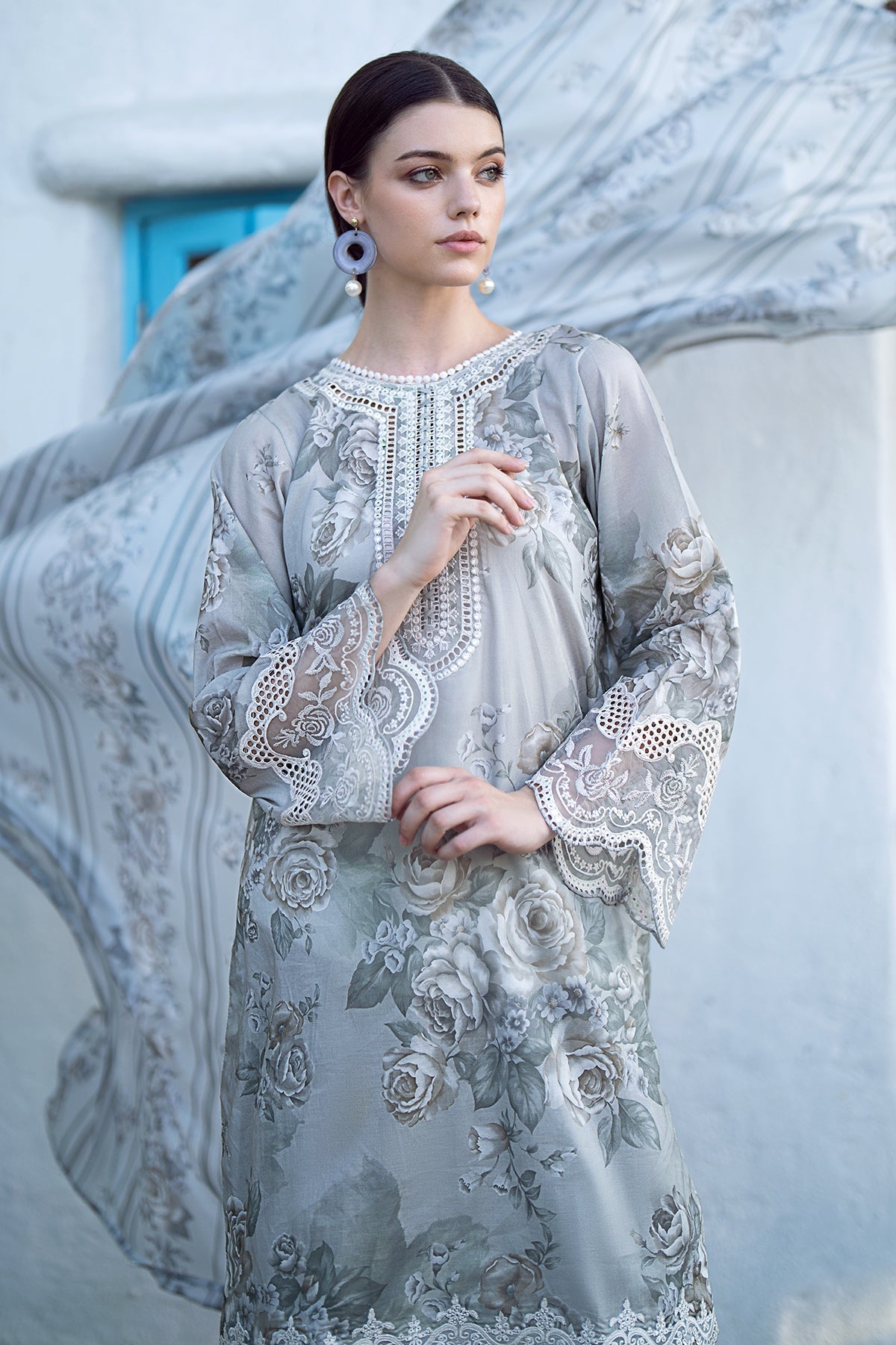 BAROQUE | EMBROIDERED PRINTED LAWN UF-557