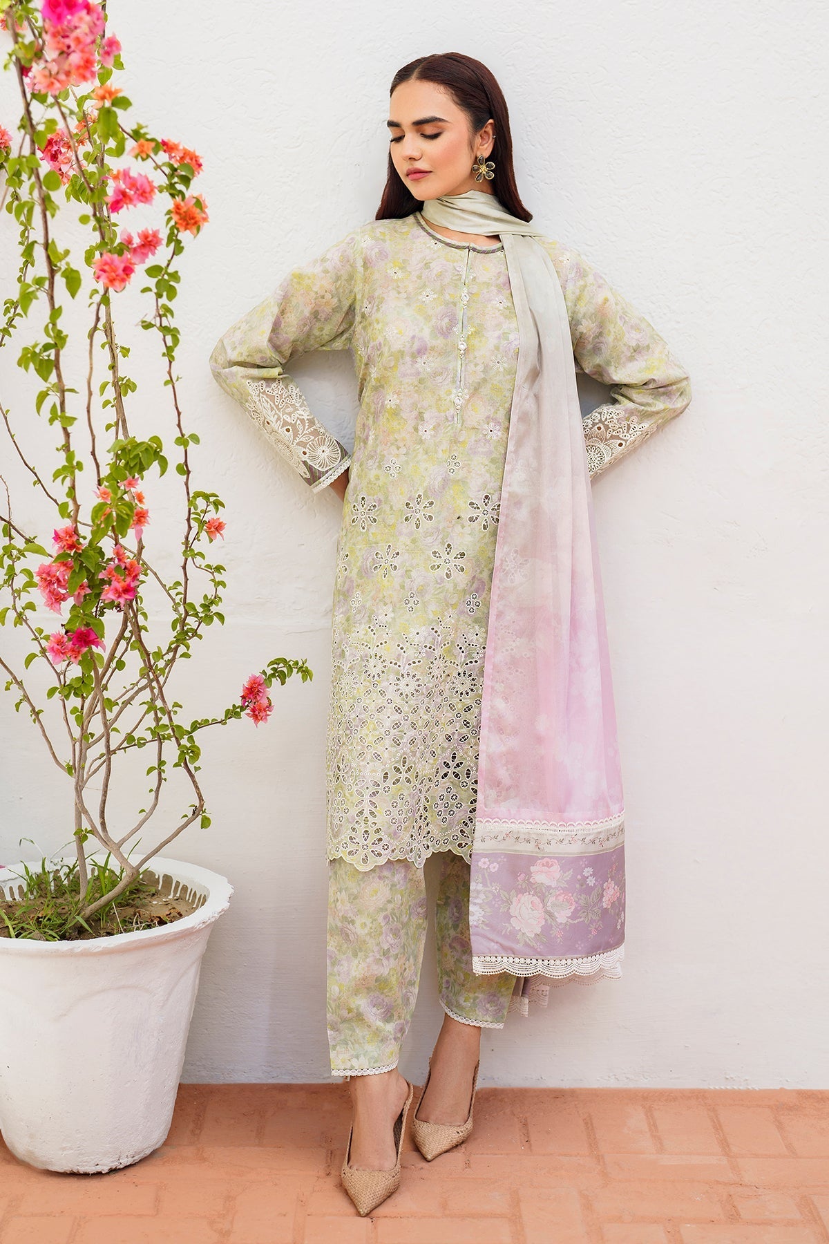 BAROQUE | EMBROIDERED PRINTED LAWN UF-634