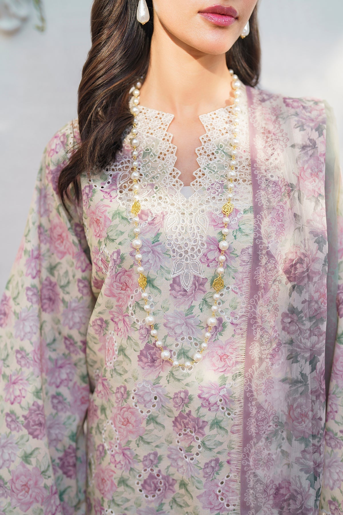 BAROQUE | EMBROIDERED PRINTED LAWN UF-638