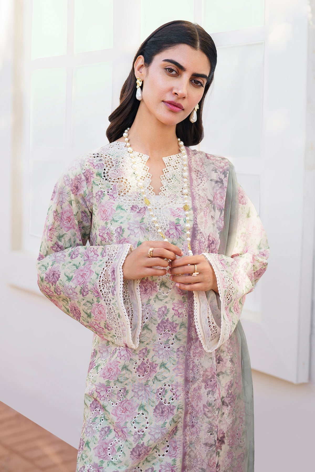 BAROQUE | EMBROIDERED PRINTED LAWN UF-638