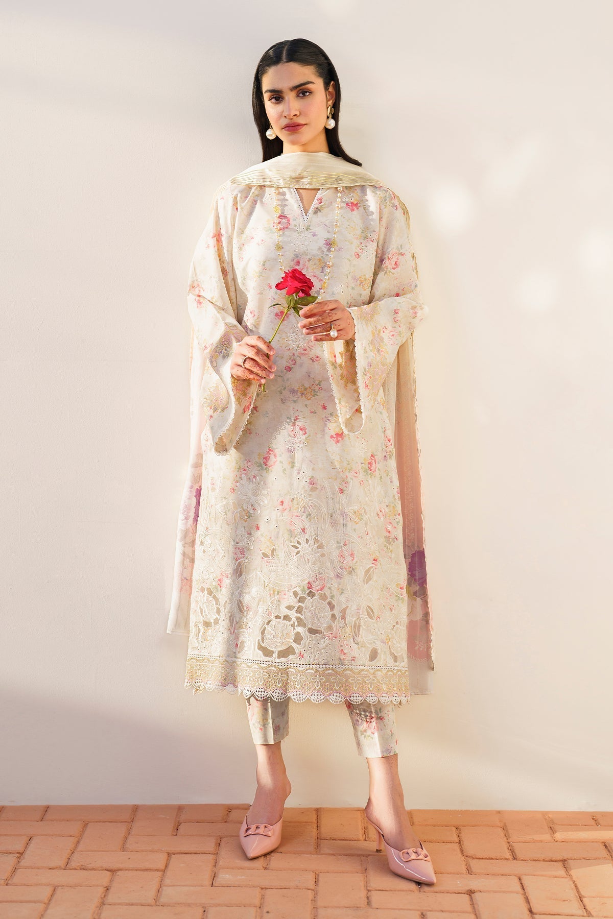 BAROQUE | EMBROIDERED PRINTED LAWN UF-639