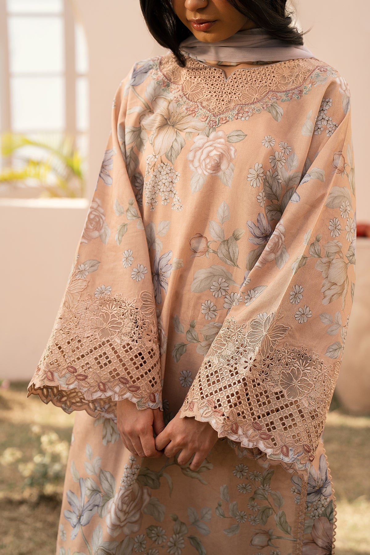 BAROQUE | EMBROIDERED PRINTED LAWN UF-597