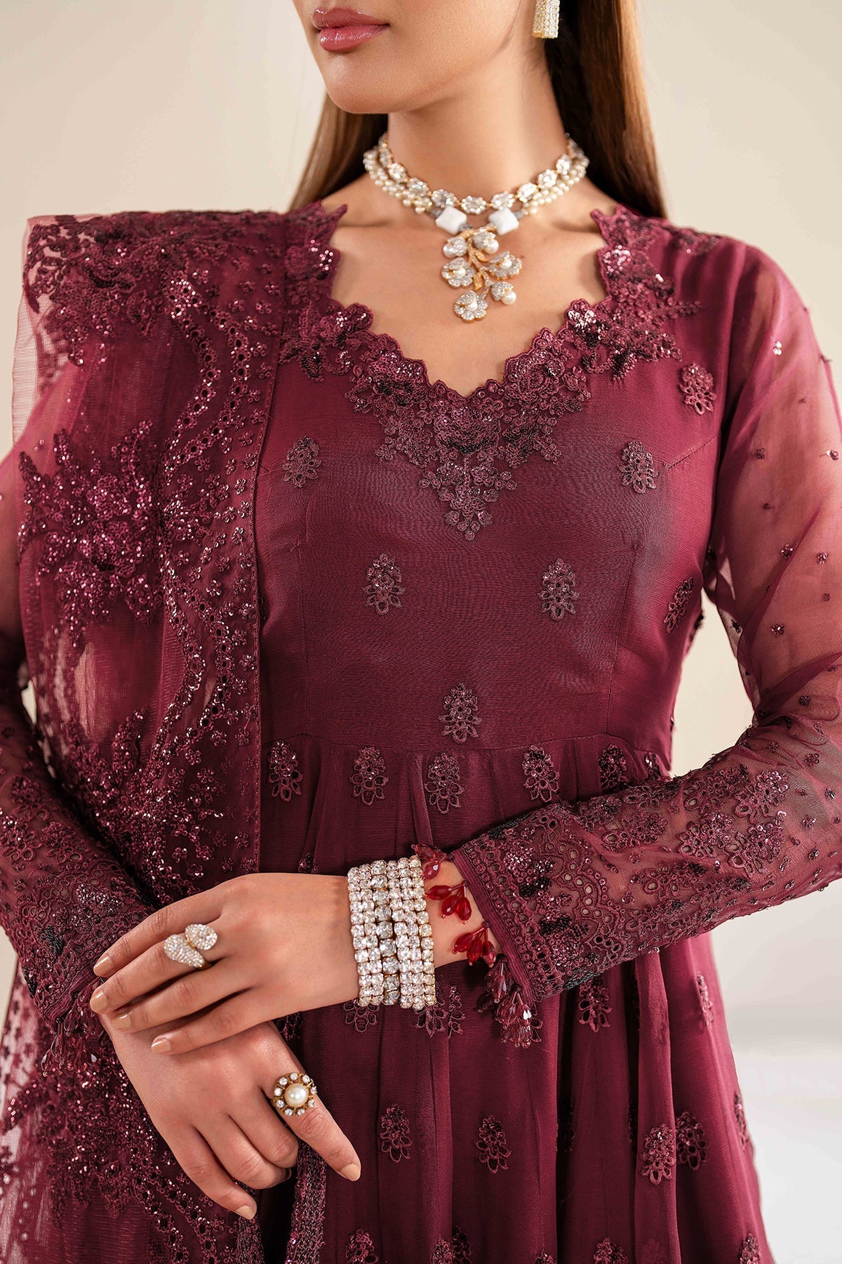 BAROQUE | EMBROIDERED CHIFFON UF-618