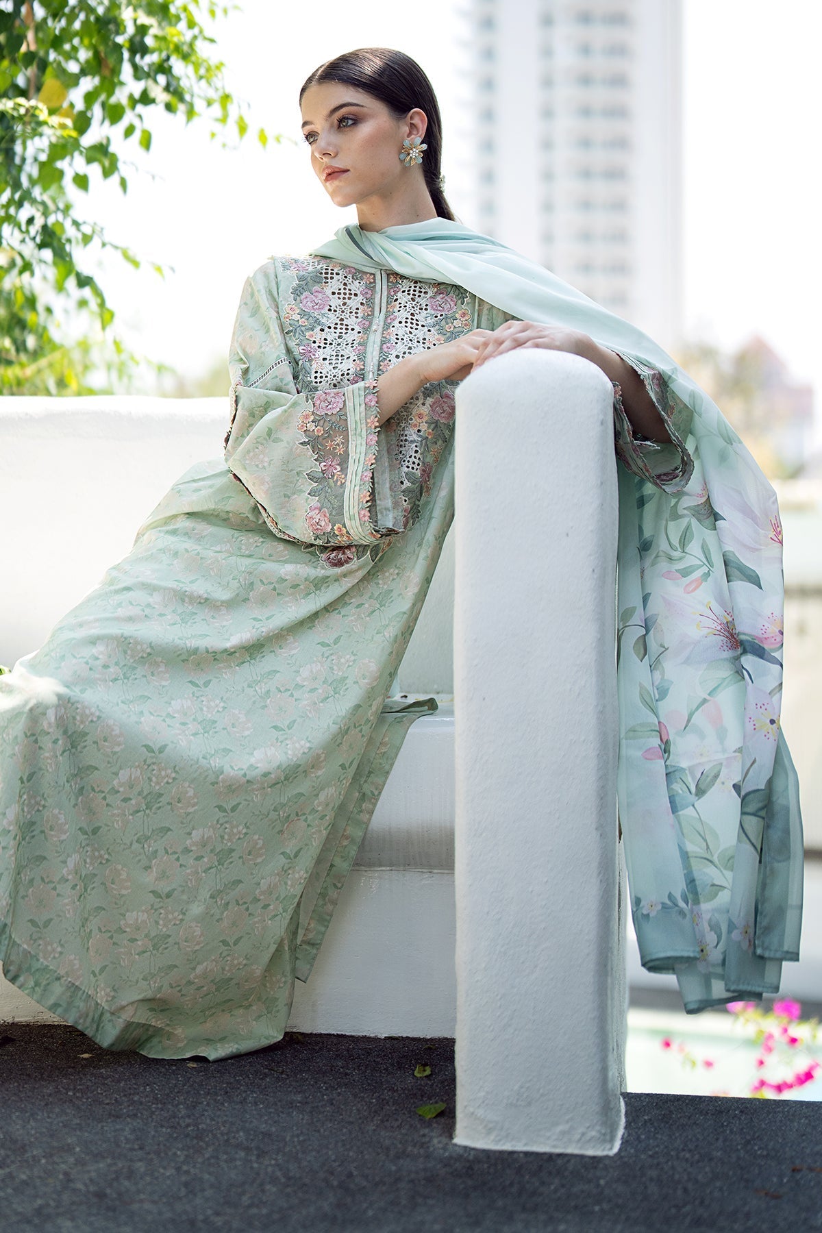 BAROQUE | EMBROIDERED PRINTED LAWN UF-550