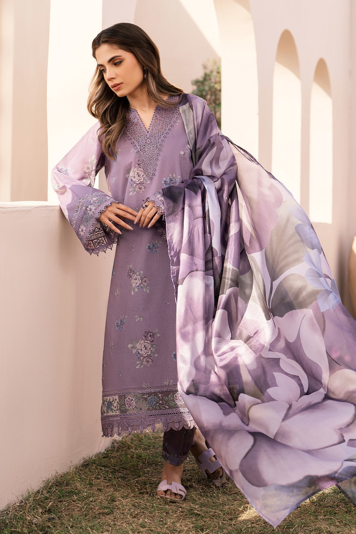 BAROQUE | EMBROIDERED PRINTED LAWN UF-600