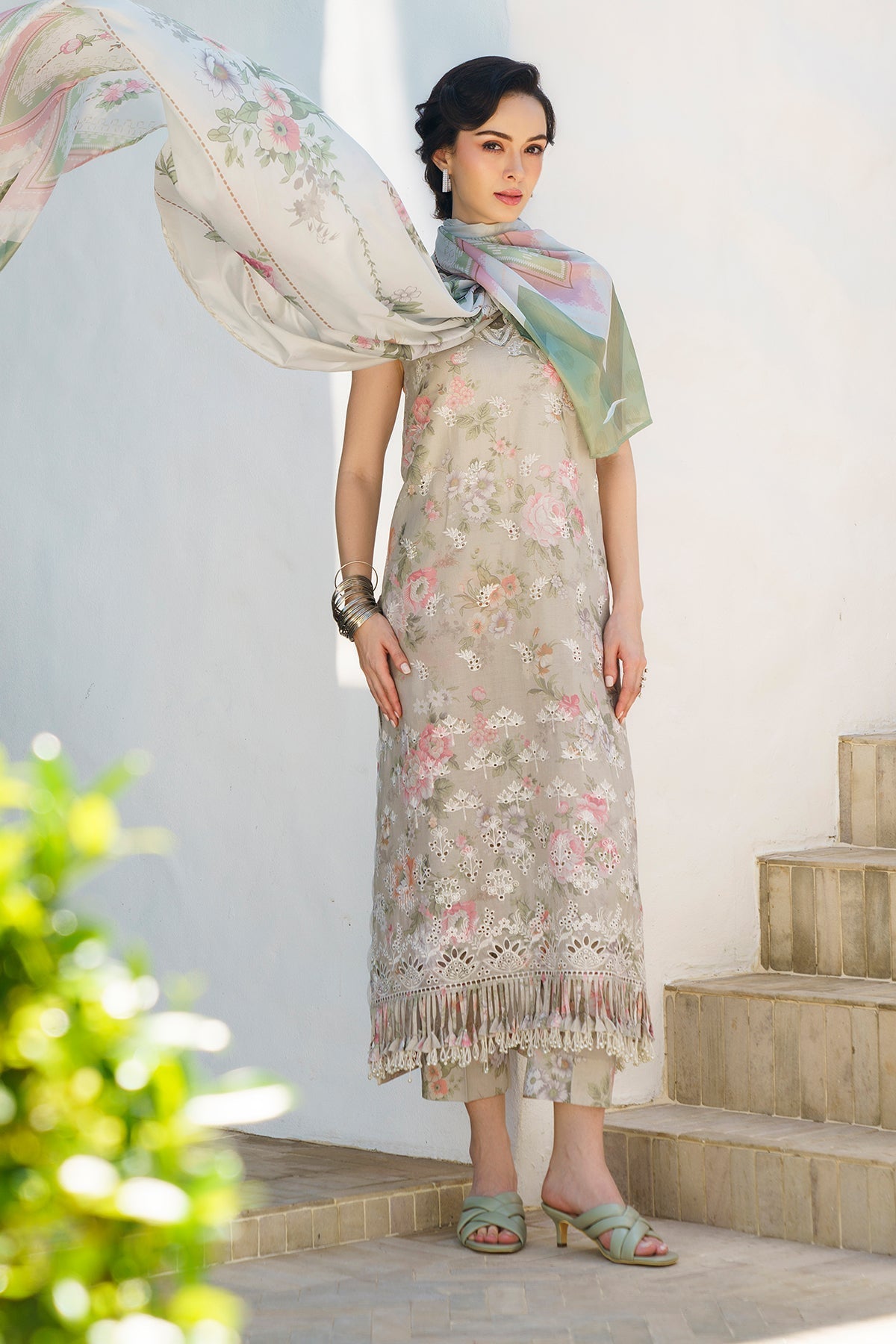 BAROQUE | EMBROIDERED PRINTED LAWN UF-575