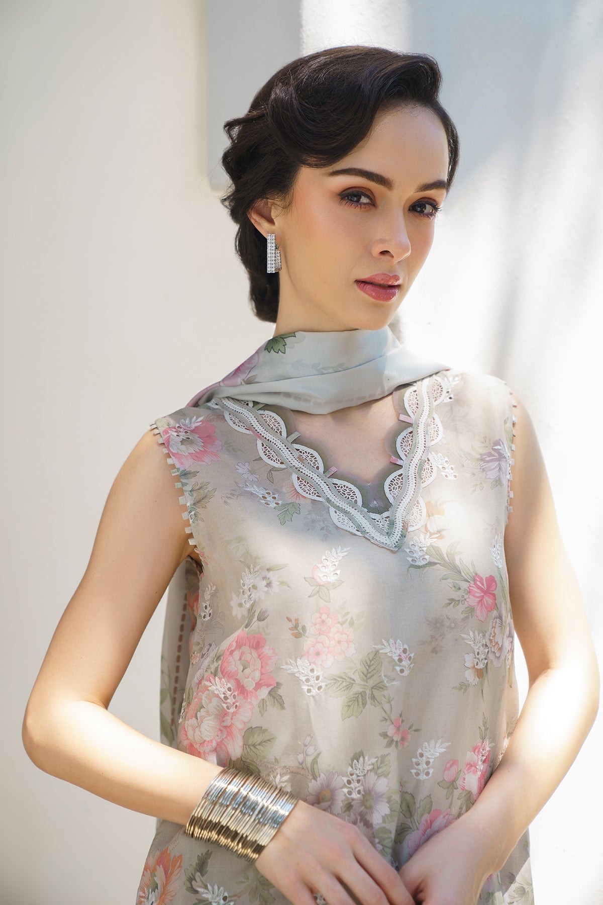 BAROQUE | EMBROIDERED PRINTED LAWN UF-575