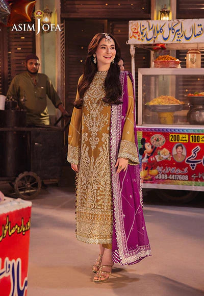 Asim Jofa | Chamkeeli | AJKK-12 EMBROIDERED CHIFFON 3 PCS