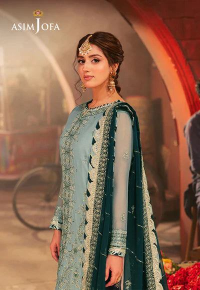 Asim Jofa | Chamkeeli | AJKK-17 EMBROIDERED CHIFFON 3 PCS