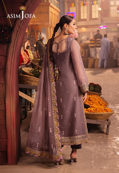 Asim Jofa | Chamkeeli | AJKK-29 EMBROIDERED CHIFFON 3 PCS